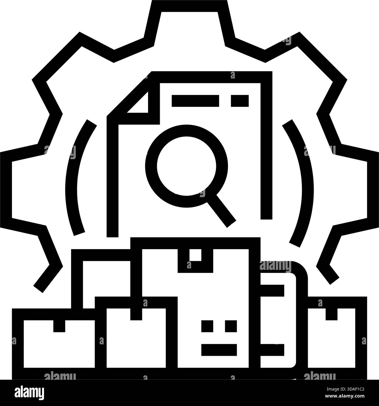 inventory management line icon vector illustration Stock Vector Image ...