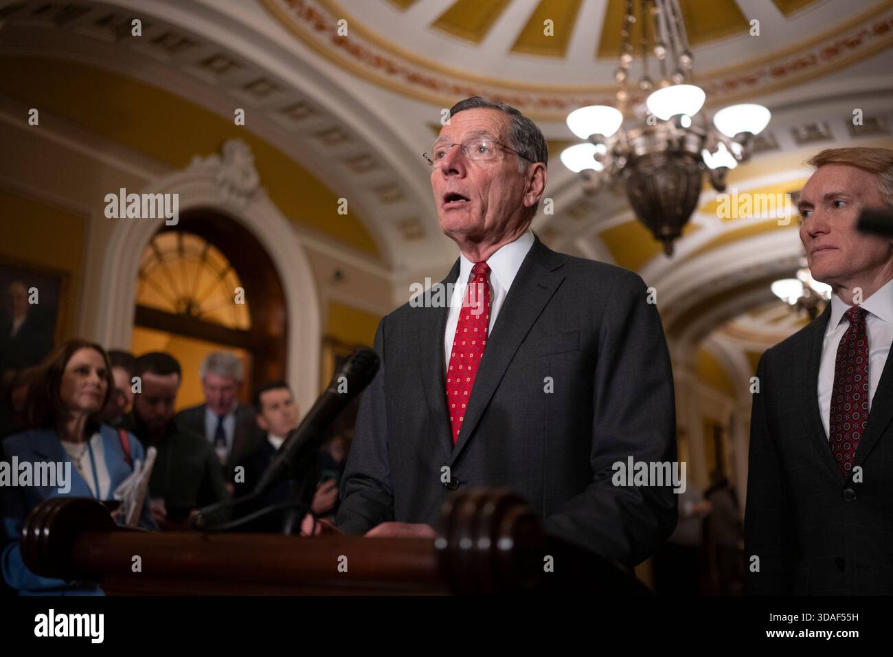 United States Senator John Barrasso (Republican of Wyoming) speaks ...