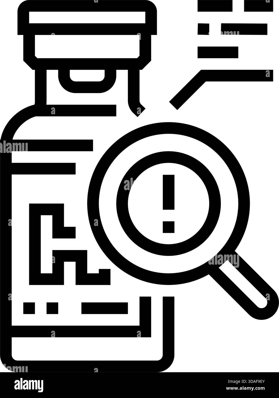 hormone therapy side effect monitoring line icon vector illustration ...