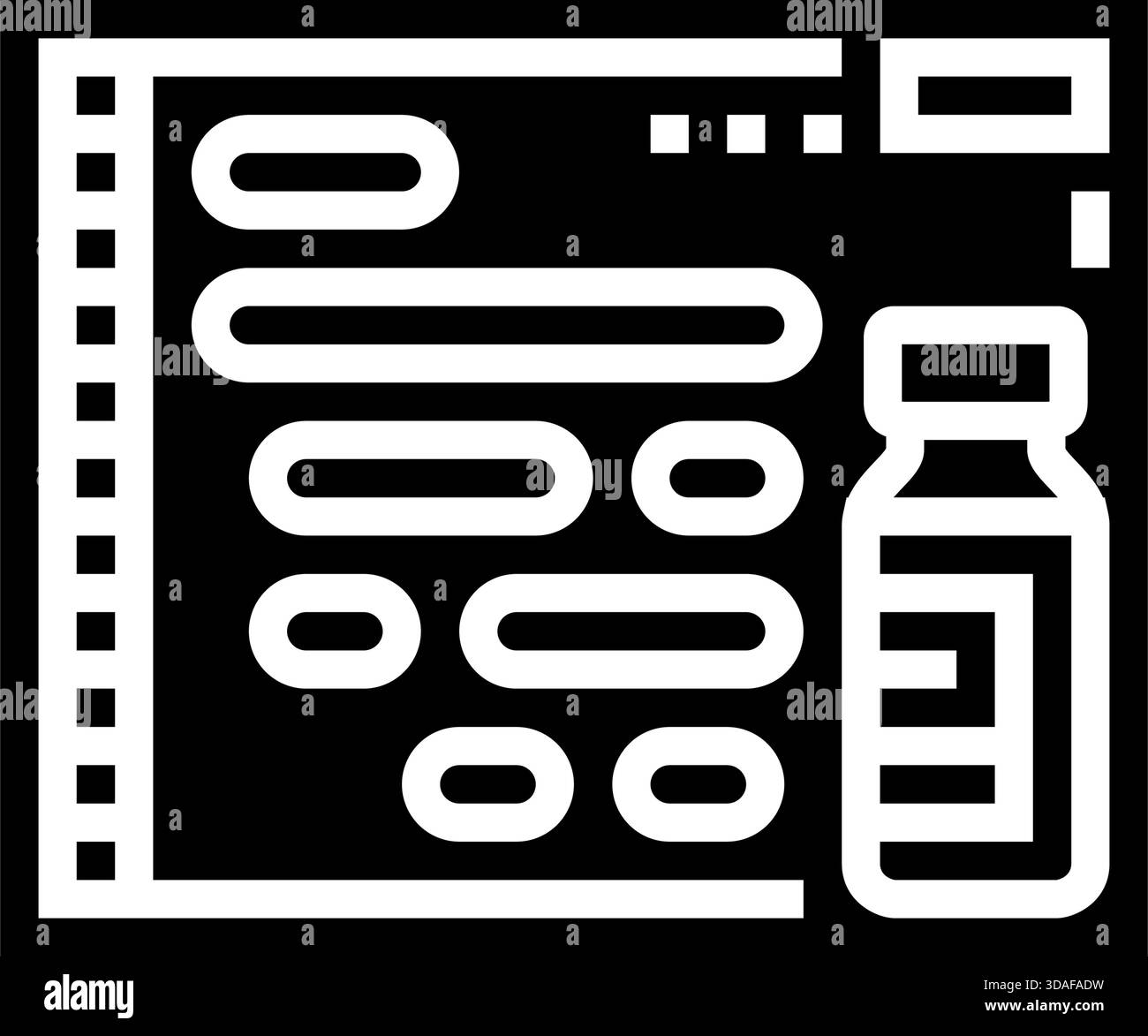 hormone therapy schedule chart glyph icon vector illustration Stock ...