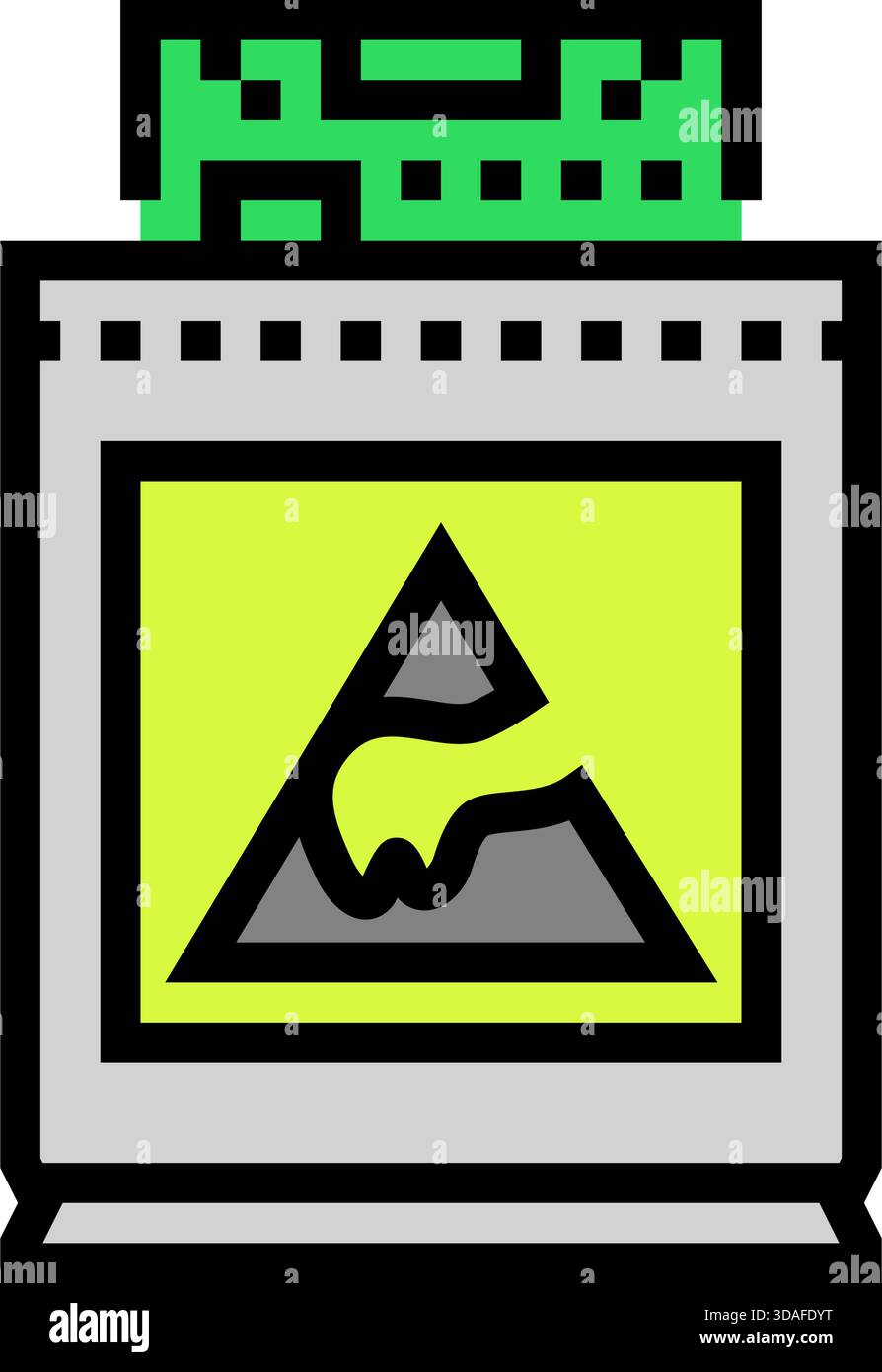 pcb esd safe packaging color icon vector illustration Stock Vector ...