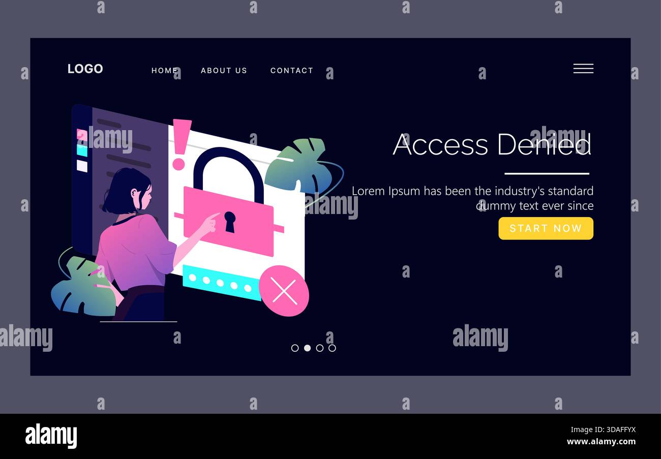 Access warning screen Stock Vector Images - Alamy