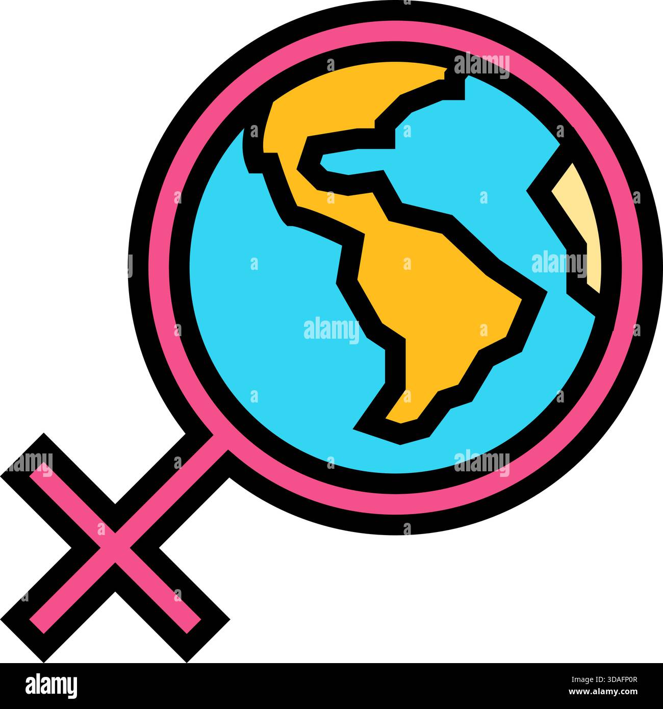 cultural feminism color icon vector illustration Stock Vector Image ...