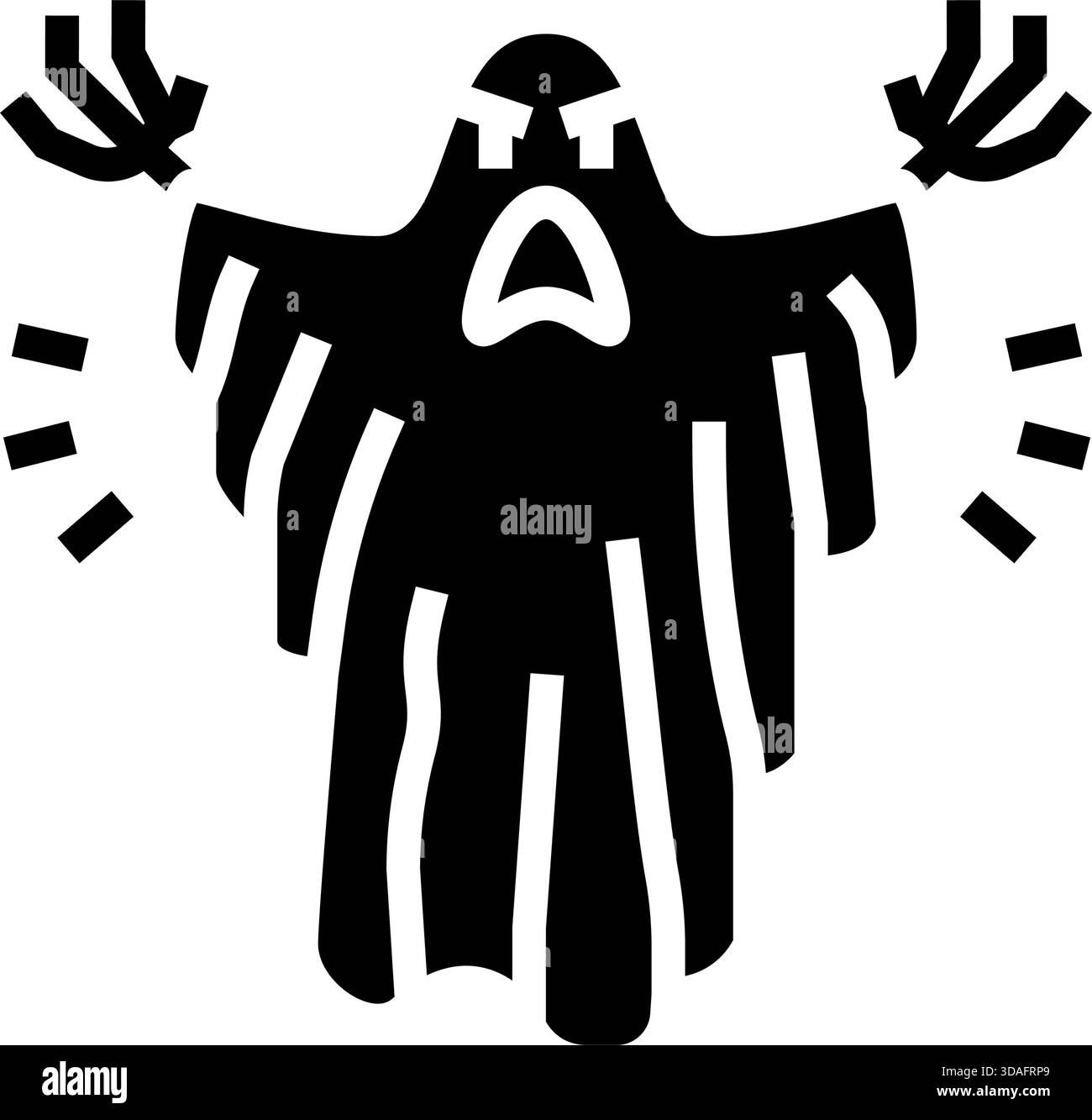ghosts and supernatural phasmophobia fear glyph icon vector ...
