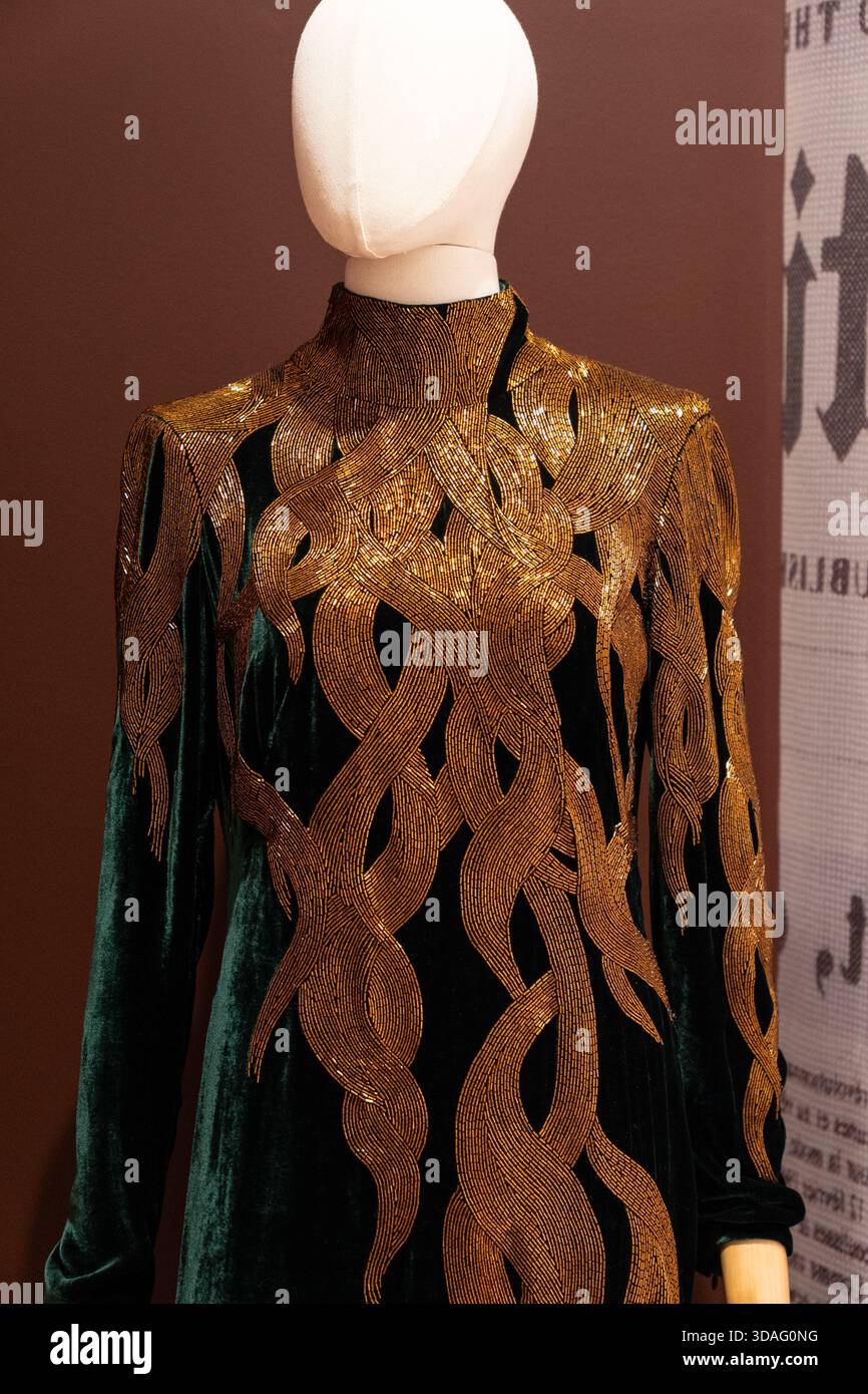Green Velvet and Bugle Beaded Evening Gown, 'In Memory of Elizabeth Howe, Salem 1692' by Alexander McQueen on display at Sotheby's in New York, NY on December 8, 2025 Stock Photo - Alamy Green Velvet and Bugle Beaded Evening Gown, 'In Memory of Elizabeth Howe, Salem 1692' by Alexander McQueen on display at Sotheby's in New York, NY on December 8, 2025 Stock Photo - Alamy