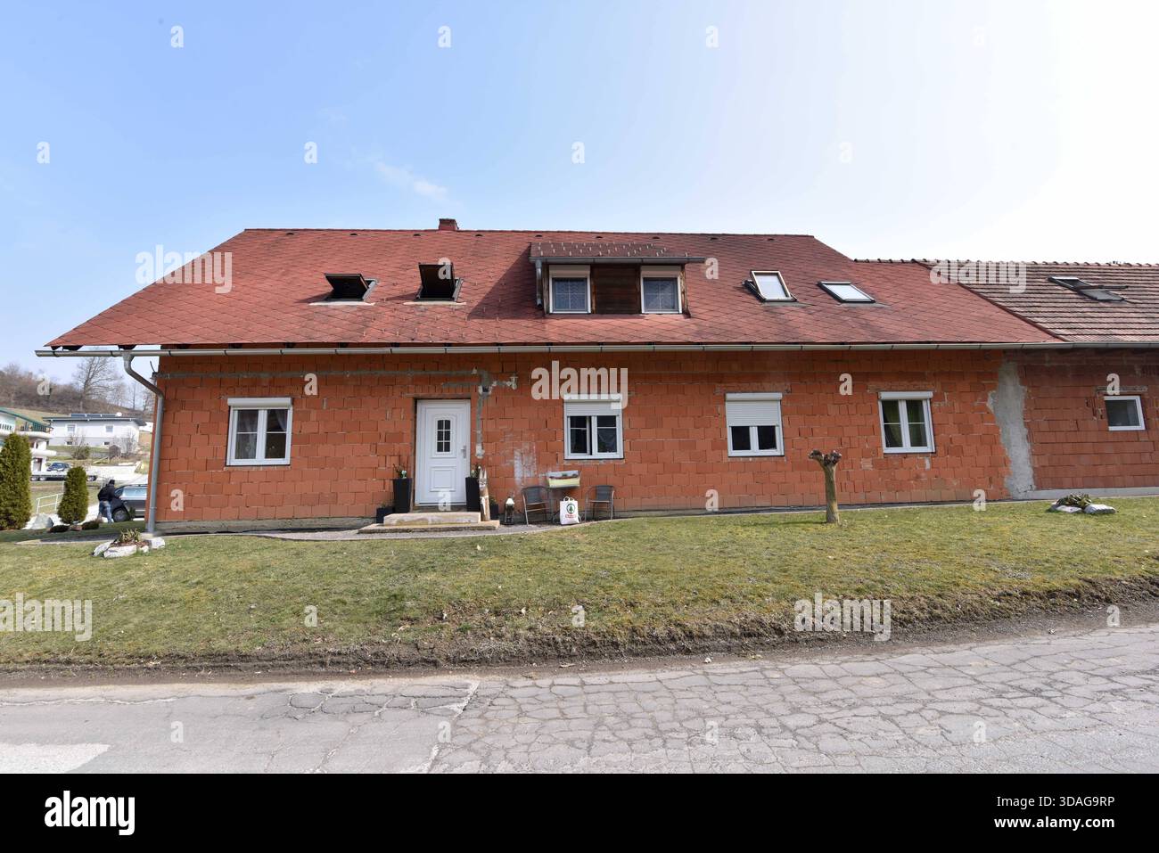 the shell construction of a new build single family house shell ...