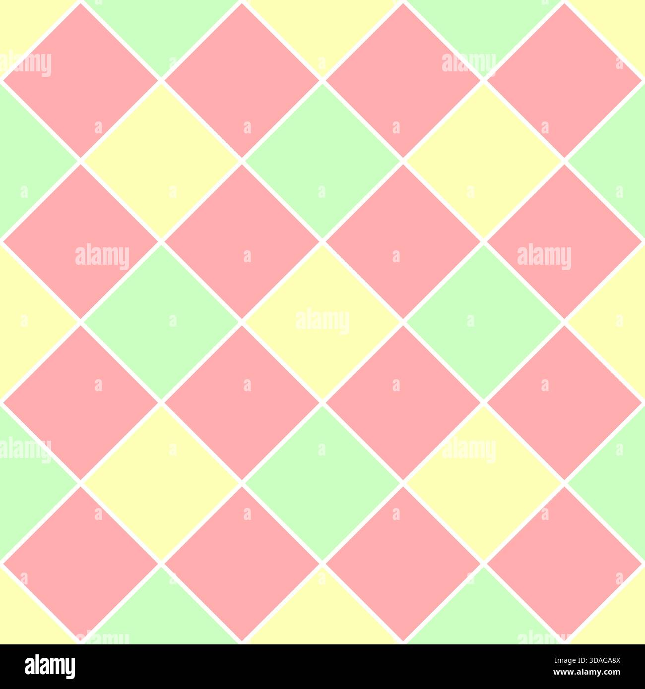 Geometric tiles seamless pattern in pastel colours vector illustration Stock Vector