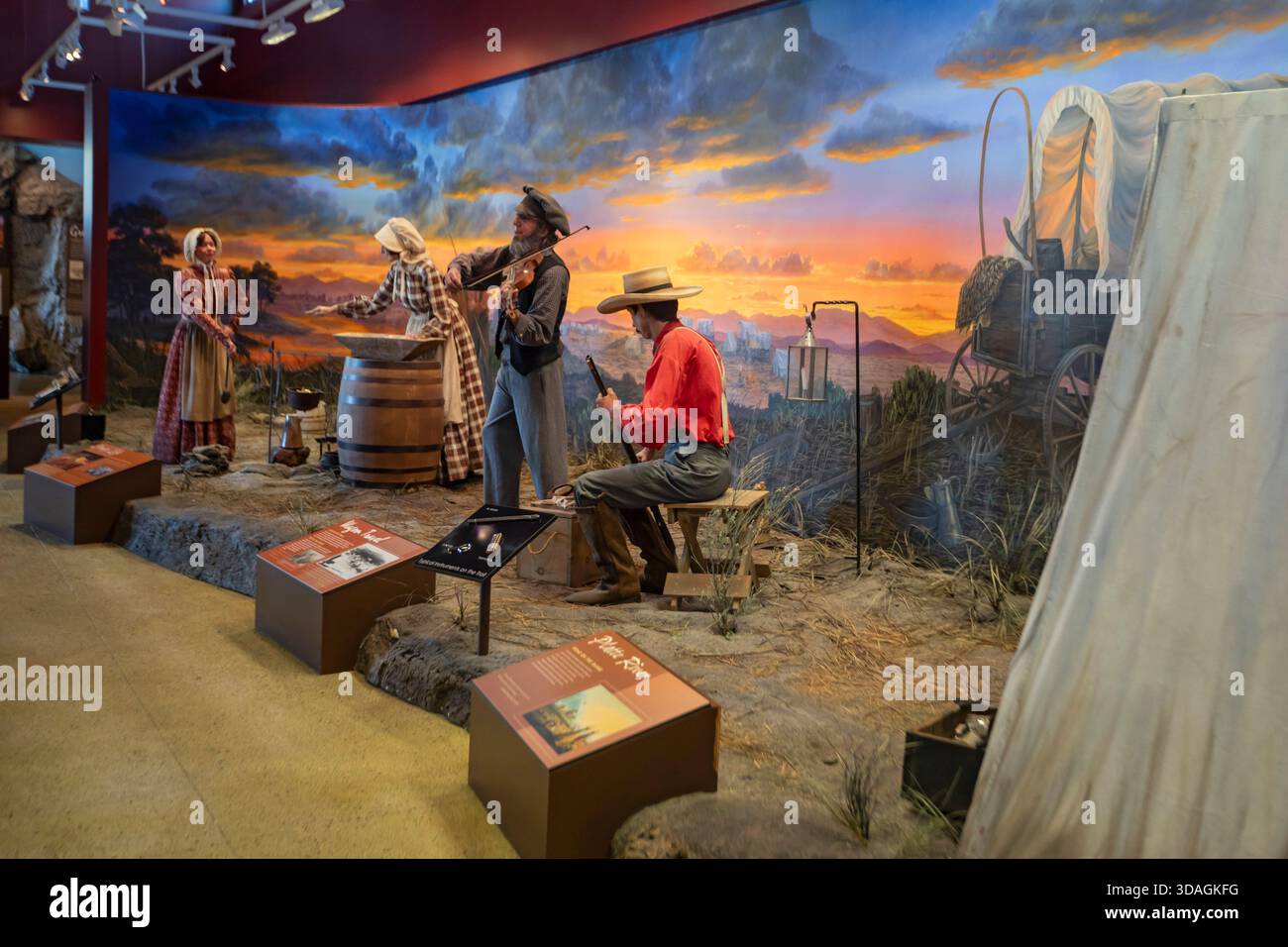 Elko, Nevada - The California Trail Interpretive Center tells the story of the emigrants who traveled nearly 2,000 miles on the Trail across the conti Stock Photo