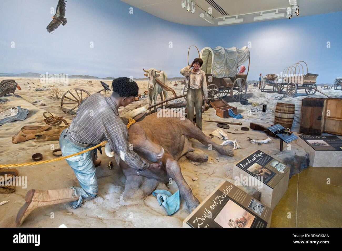 Elko, Nevada - The California Trail Interpretive Center tells the story of the emigrants who traveled nearly 2,000 miles on the Trail across the conti Stock Photo