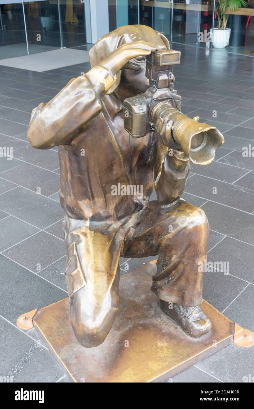 Happy Birthday Mr. President sculpture, Salamanca Square, Battery Point, City of Hobart, Tasmania, Australia Stock Photo