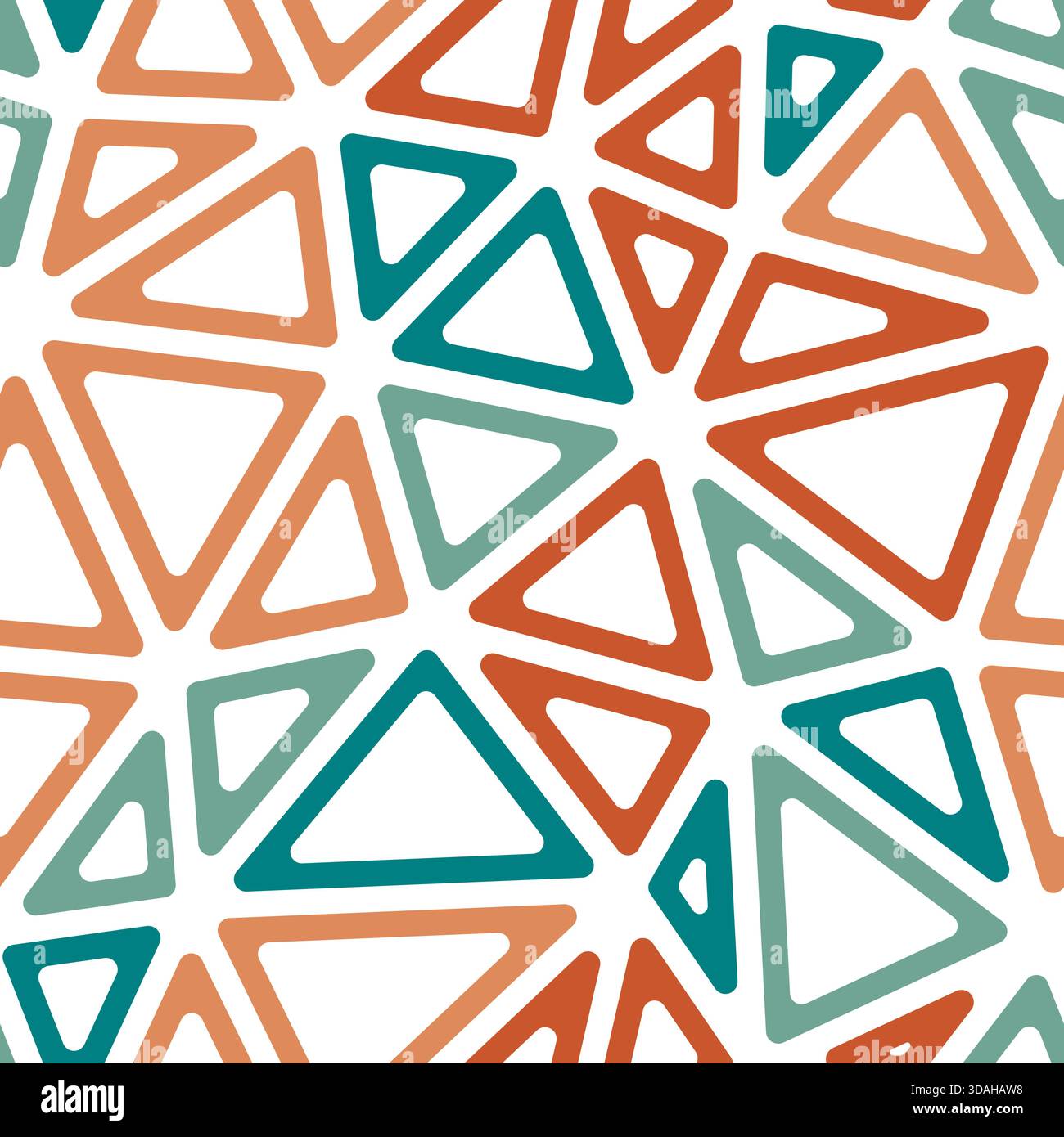 Background with a triangle pattern. It features large triangles in multiple colors and style, with rounded triangular cells outlined. Stock Vector