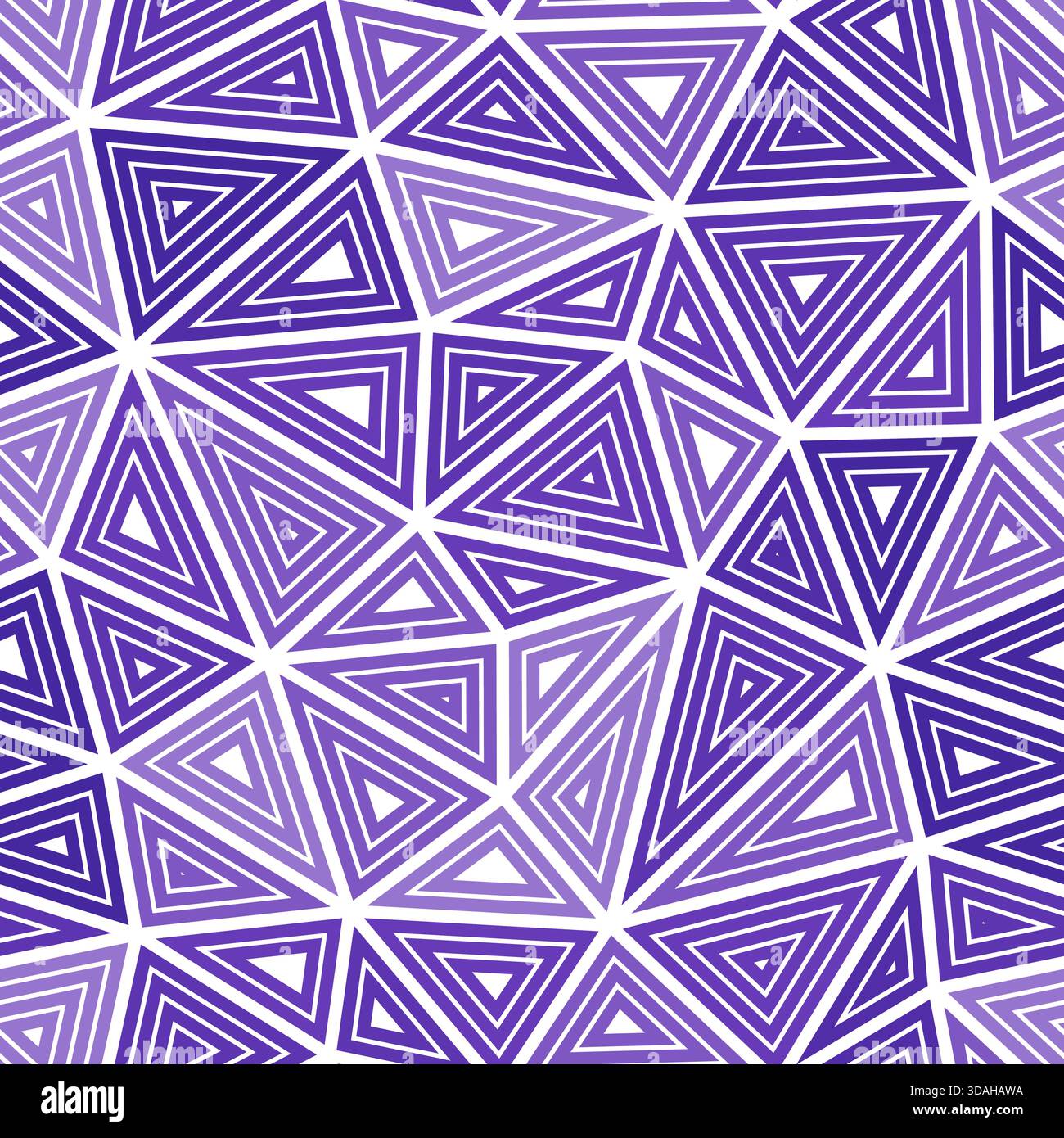 Triangles pattern. Multiple repeated inner triangles. Large shape size. Monotone style. Seamless pattern. Beautiful vector tiles. Stock Vector