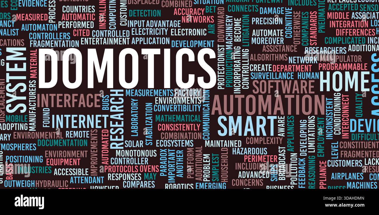 Domotics Home Automation System Solution and Services Stock Photo
