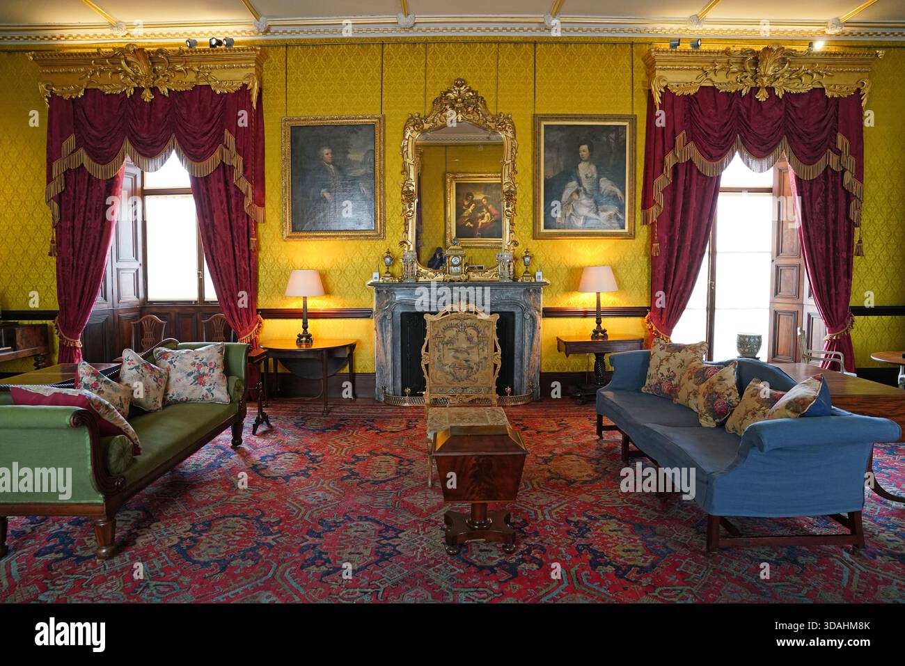 Formal drawing room in Kilkenny Castle, Ireland Stock Photo