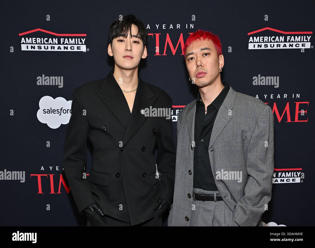Kevin Woo, left, and Danny Chung attend the A Year in TIME honors gala at  Current at Chelsea Piers on Wednesday, Dec. 10, 2025, in New York. (Photo  by Evan Agostini/Invision/AP Stock