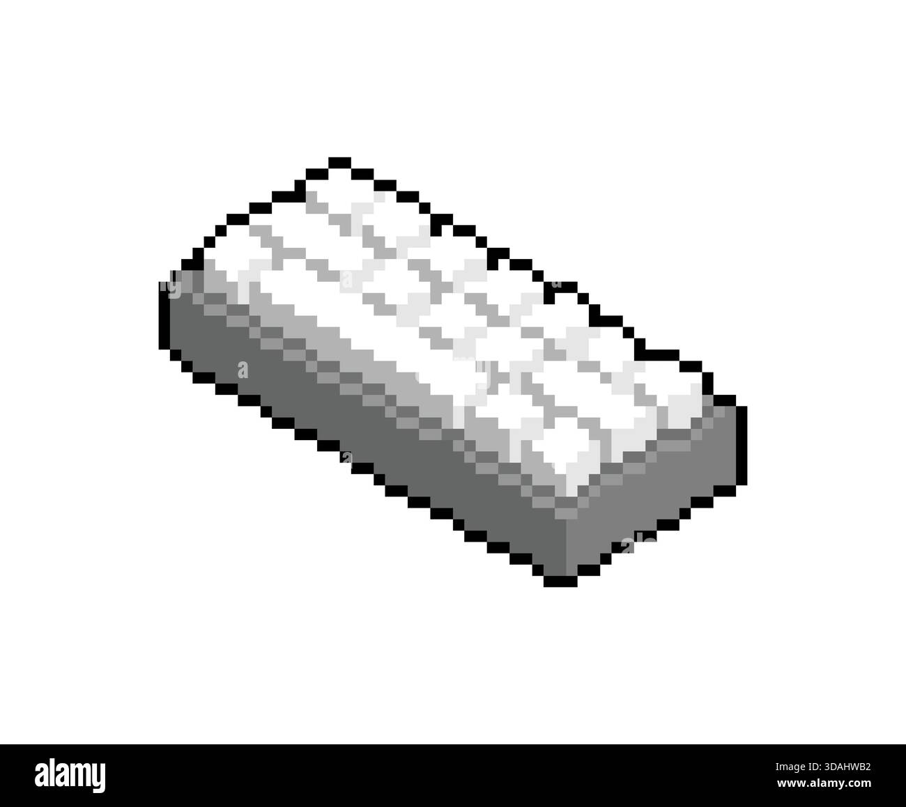 Pixel art computer key or a small key row in a retro 8-bit style ...