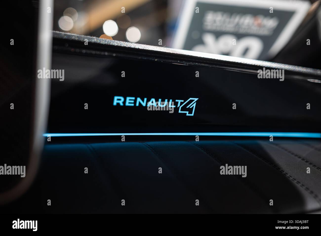 Zurich Auto Show, Switzerland, October 31, 2025. Illuminated dashboard ...
