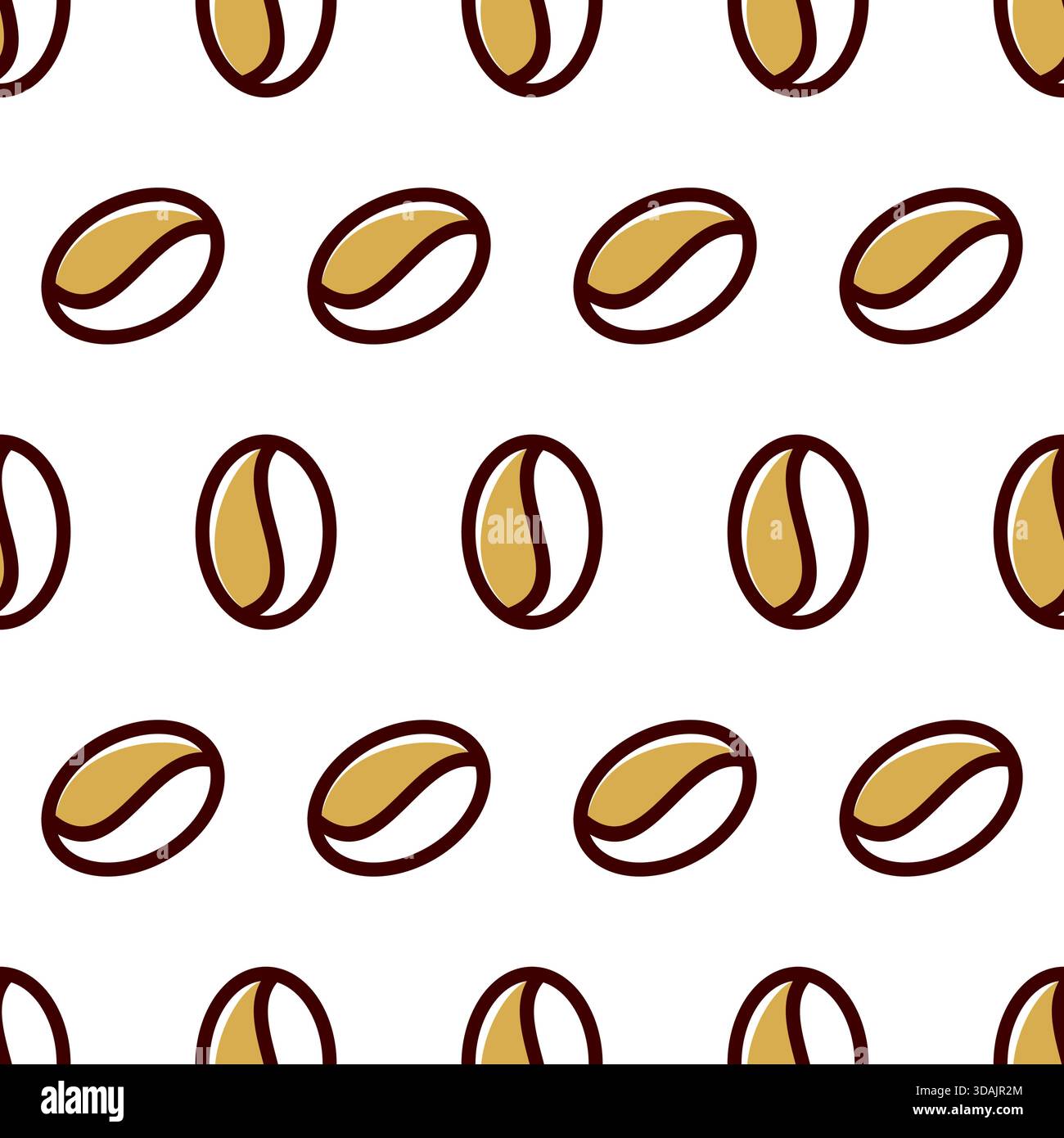 coffee beans abstract seamless pattern. background coffee beans seamless pattern. Stock Vector
