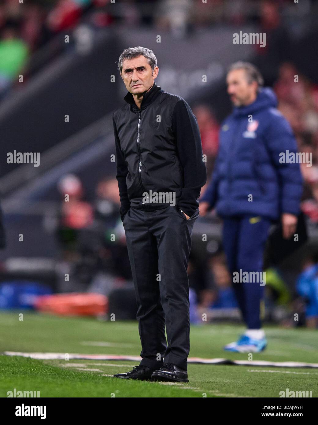 sachin and babi light blue dress Athletic Club head coach Ernesto Valverde looks on during the LaLiga EA  Sports match between Athletic Club and Atletico de Madrid at Estadio San  Mames Stock Photo