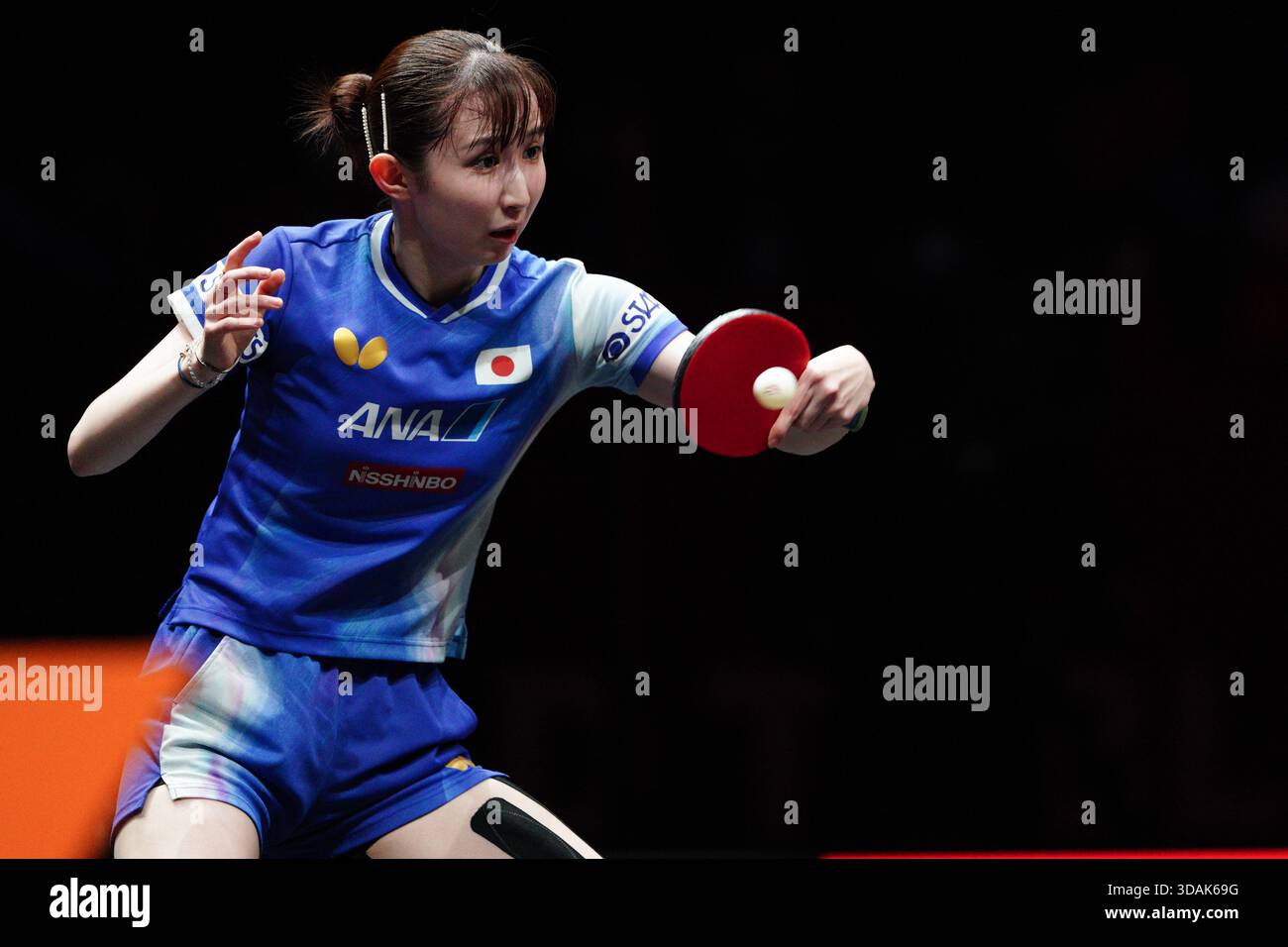 Hina Hayata, a Japanese table tennis player during the game at WTT ...