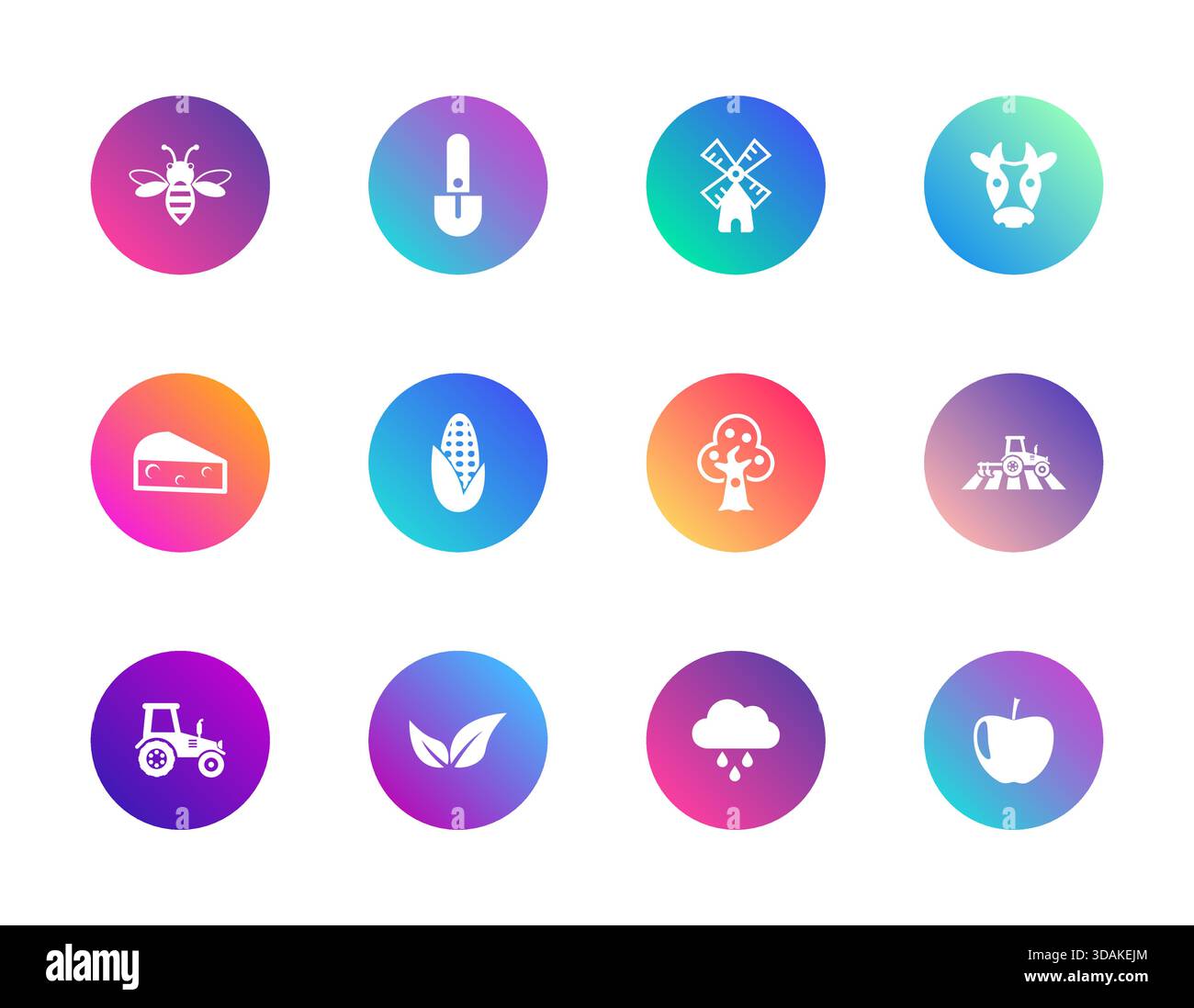 Agriculture, farming, food. Stock Vector