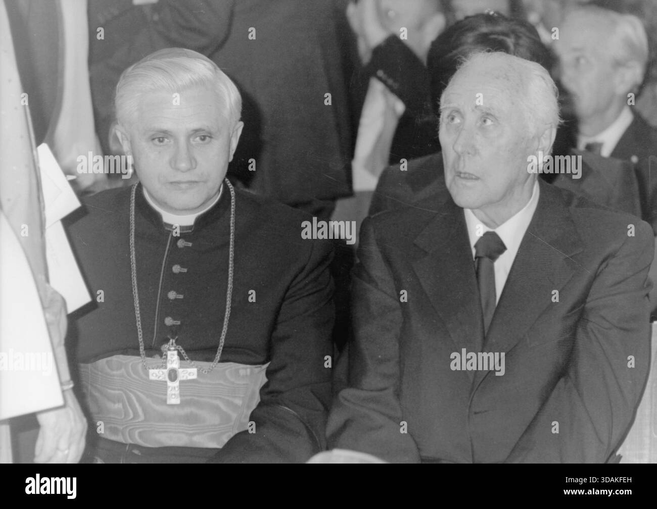 Joseph Ratzinger, Archbishop of Munich and Freising, with Werner Egk ...