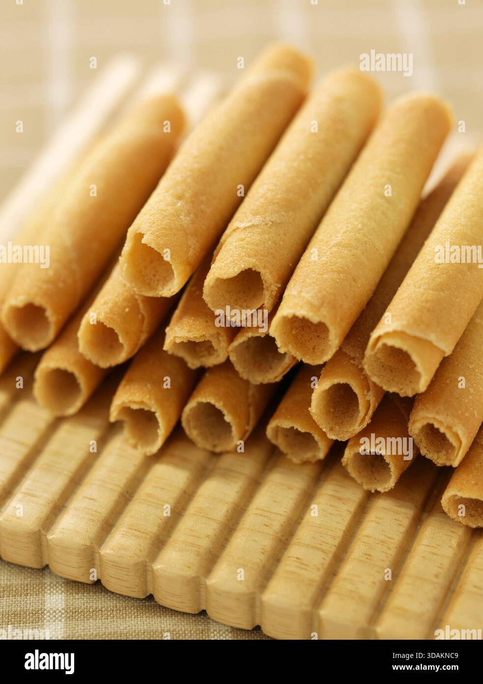 Cigarettes russes (rolled biscuits Stock Photo