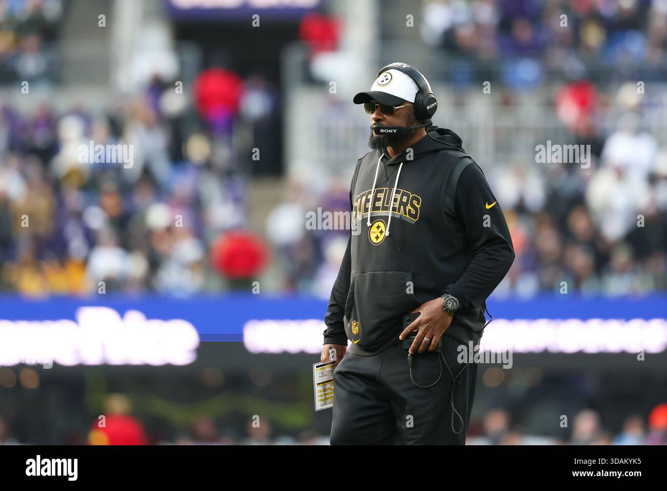 Timeout Sign Nfl Pittsburgh Steelers head coach Mike Tomlin walks onto the field during ...