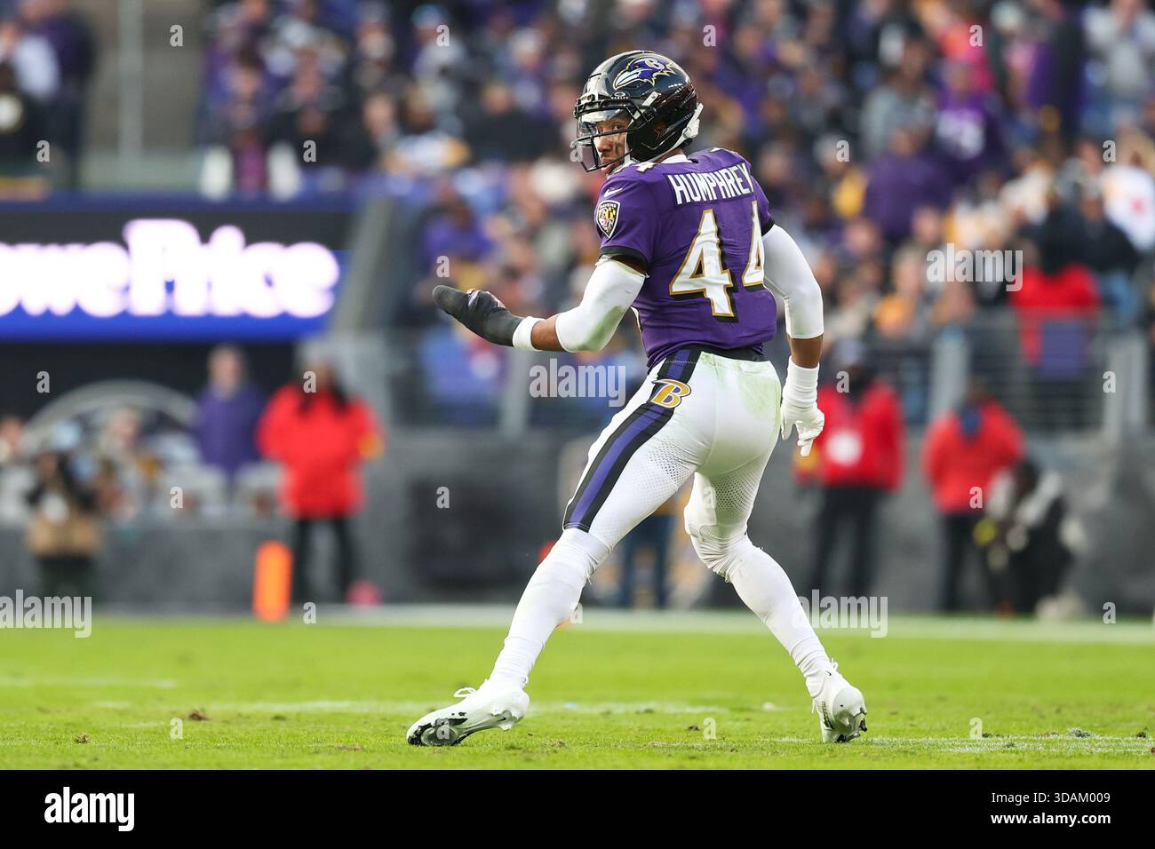 Baltimore Ravens Cornerback Marlon Humphrey 44 In Action During The Baltimore Ravens Cornerback Marlon Humphrey 44 In Action During The