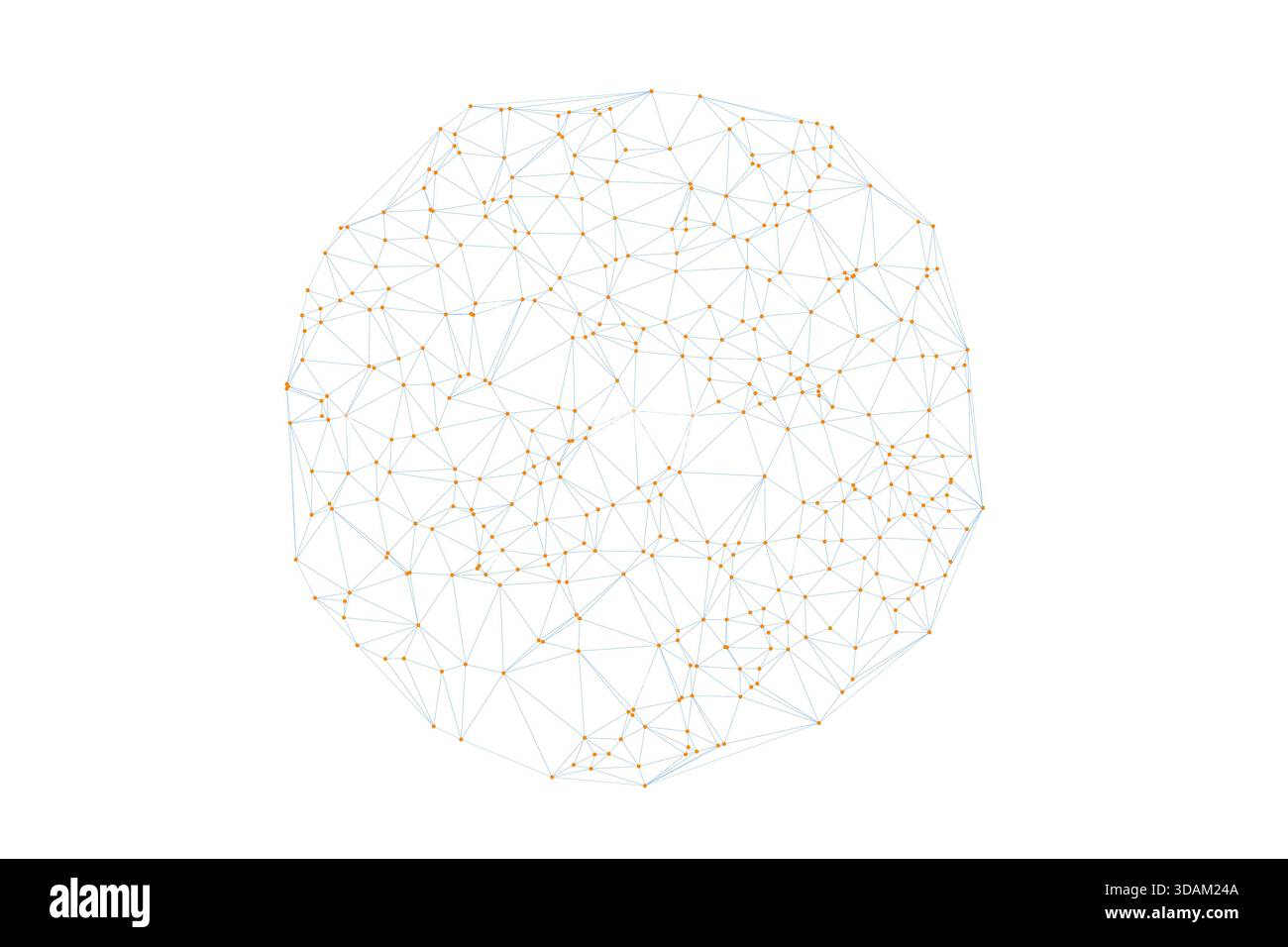 Abstract Plexus sphere or circle. Dots connected by lines. Technology abstract background. Minimalist mesh backdrop. Abstract polygonal shape. Stock Vector