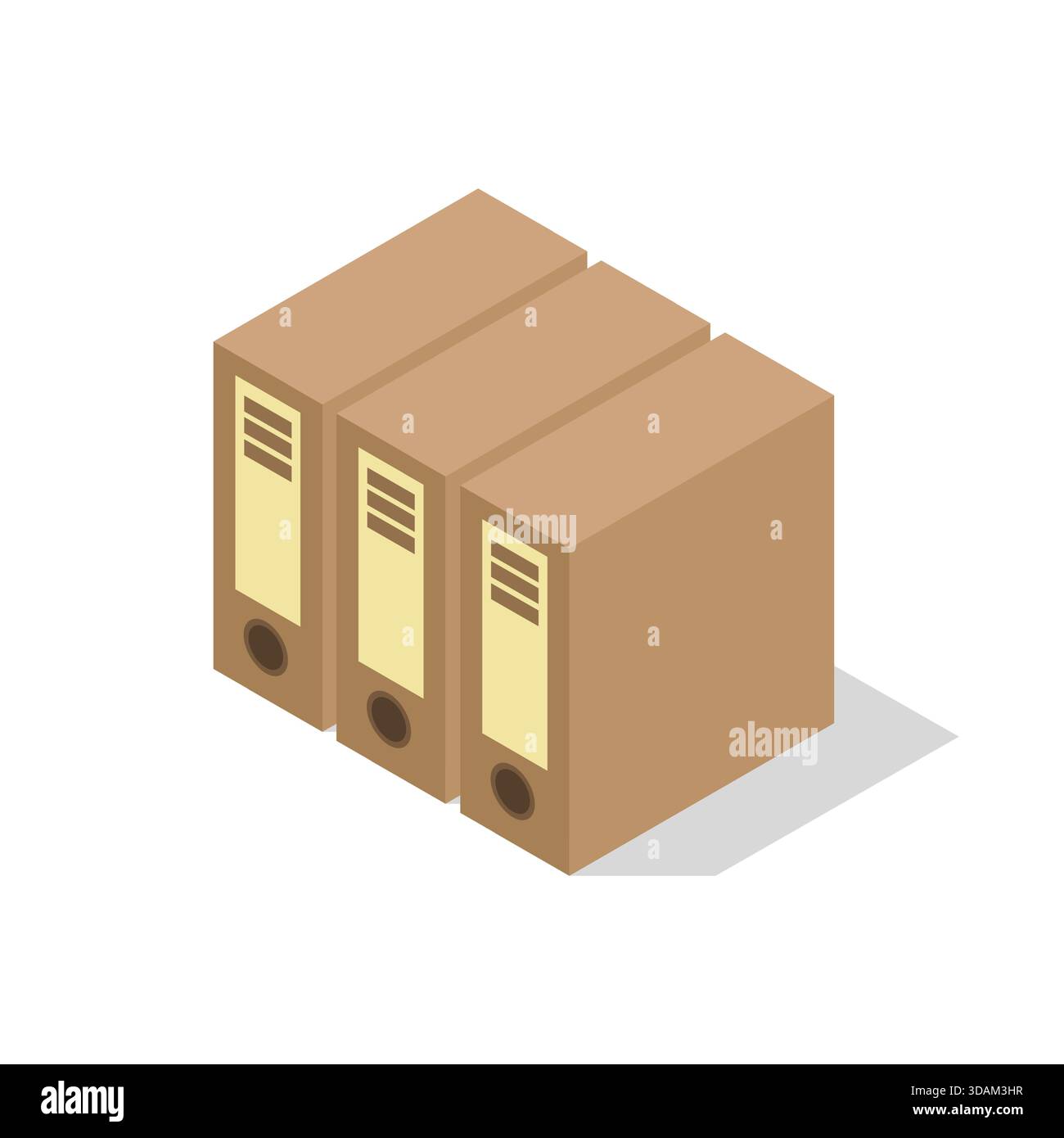 Isometric binder illustrated in vector on white background Stock Vector