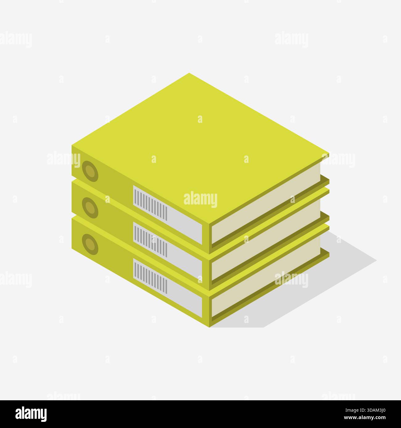 Isometric binder illustrated in vector on white background Stock Vector