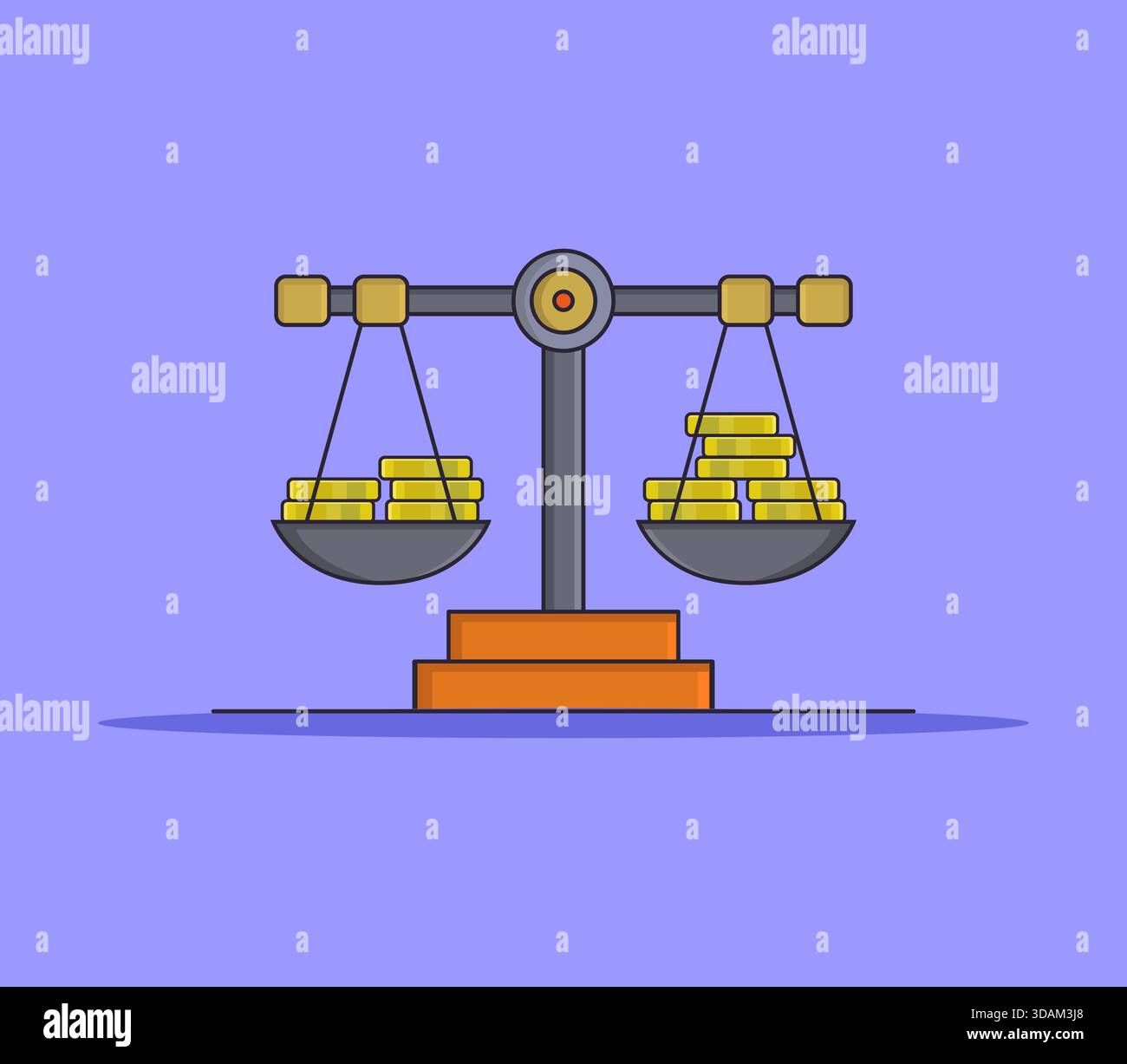 Cartoon style scales illustrated in vector on white background Stock ...