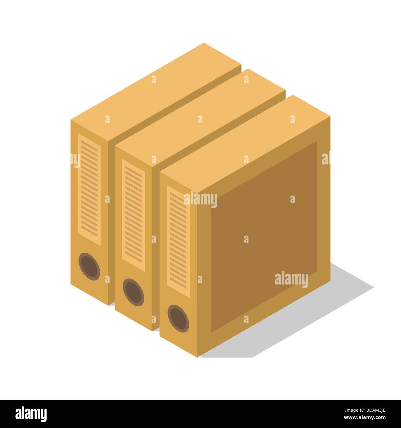 Isometric binder illustrated in vector on white background Stock Vector