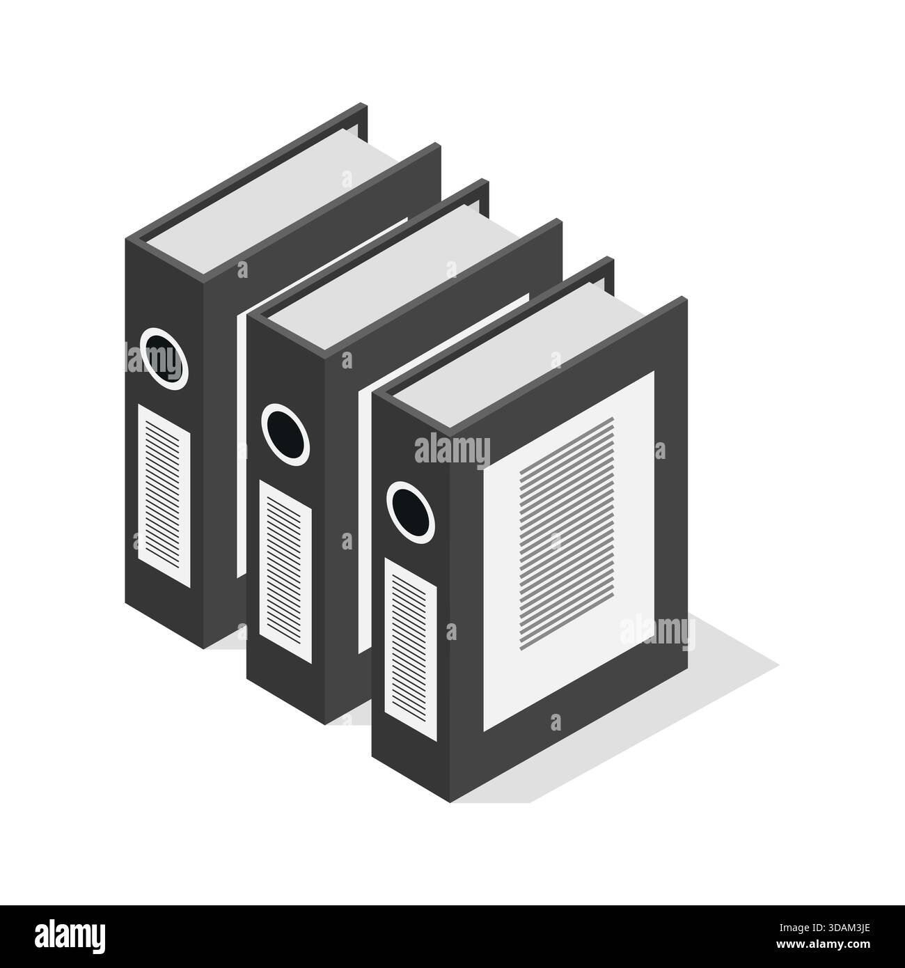 Isometric binder illustrated in vector on white background Stock Vector