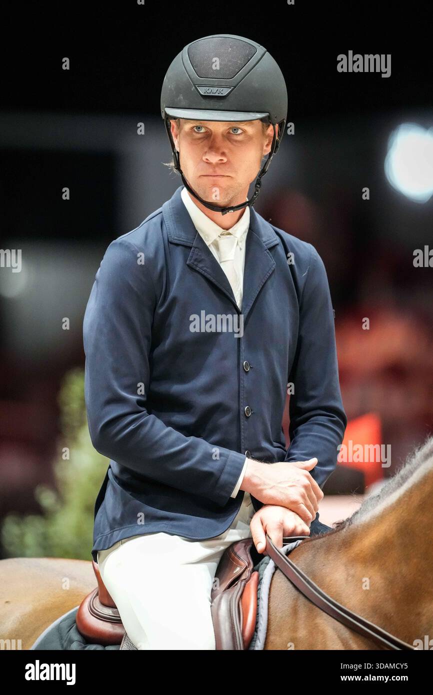 Karl COOK (USA) during the Day 2 of the 64th CHI of Geneva on December ...
