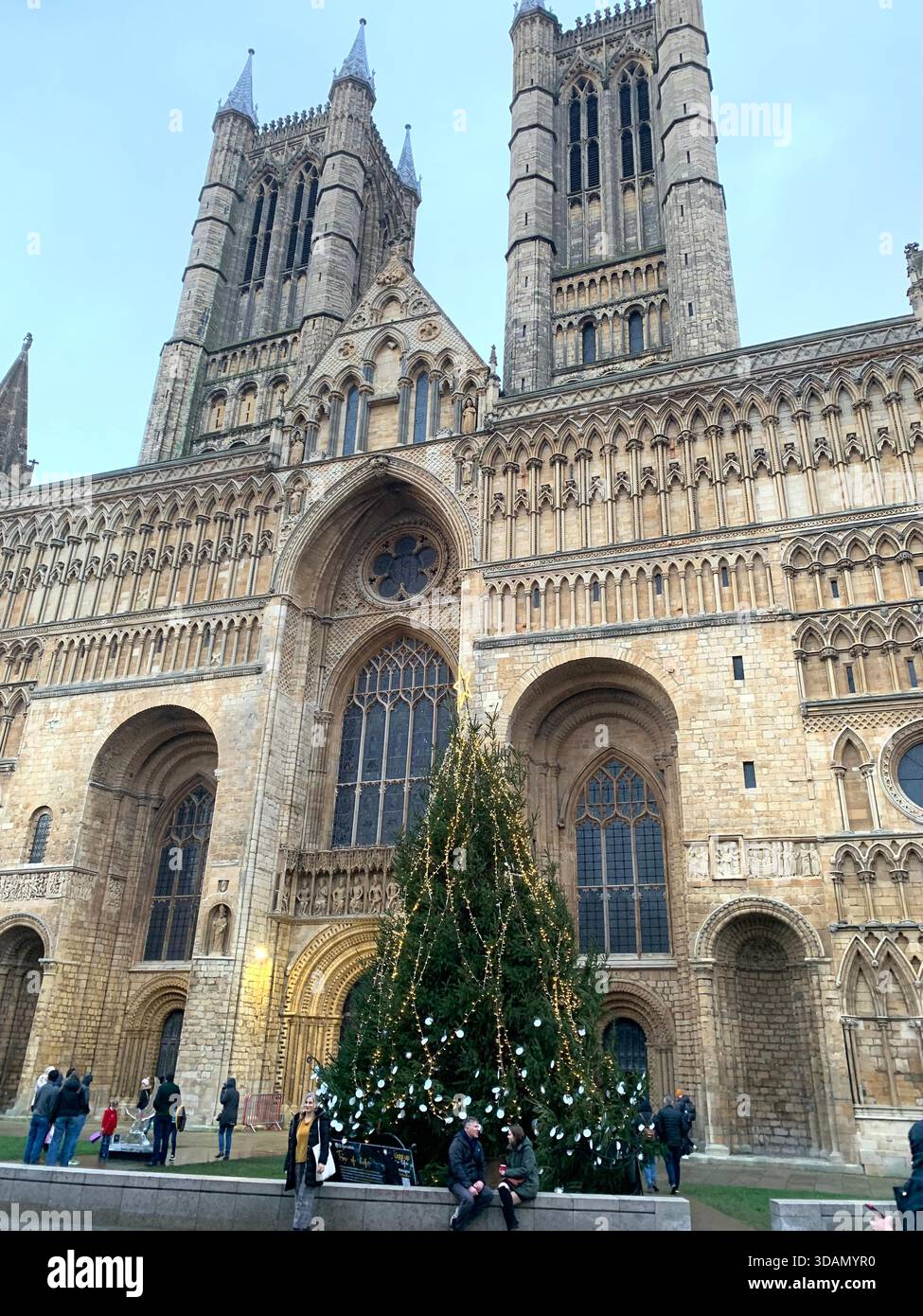 Lincoln Jail Prison Castle Church Chapel old style type prisoners dock god holly Christian service inside female type segregated cell  Cathedral tower - Smartphone Captured Stock Image