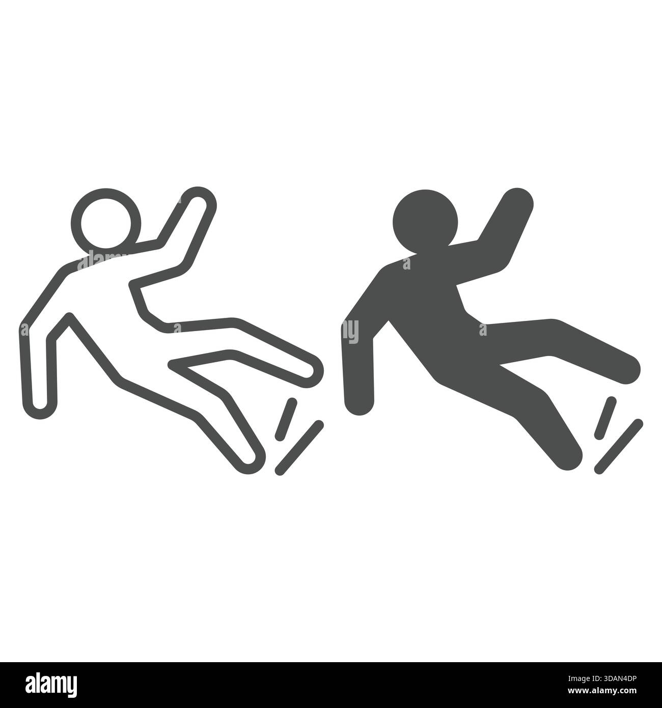 Slip warning sign logo hi-res stock photography and images - Alamy