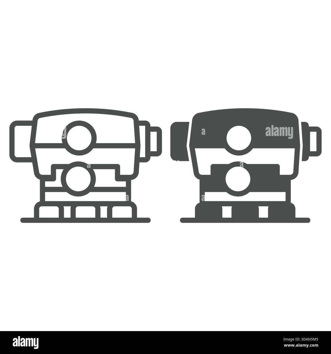 Optical leveler line and solid icon, construction and optics concept ...