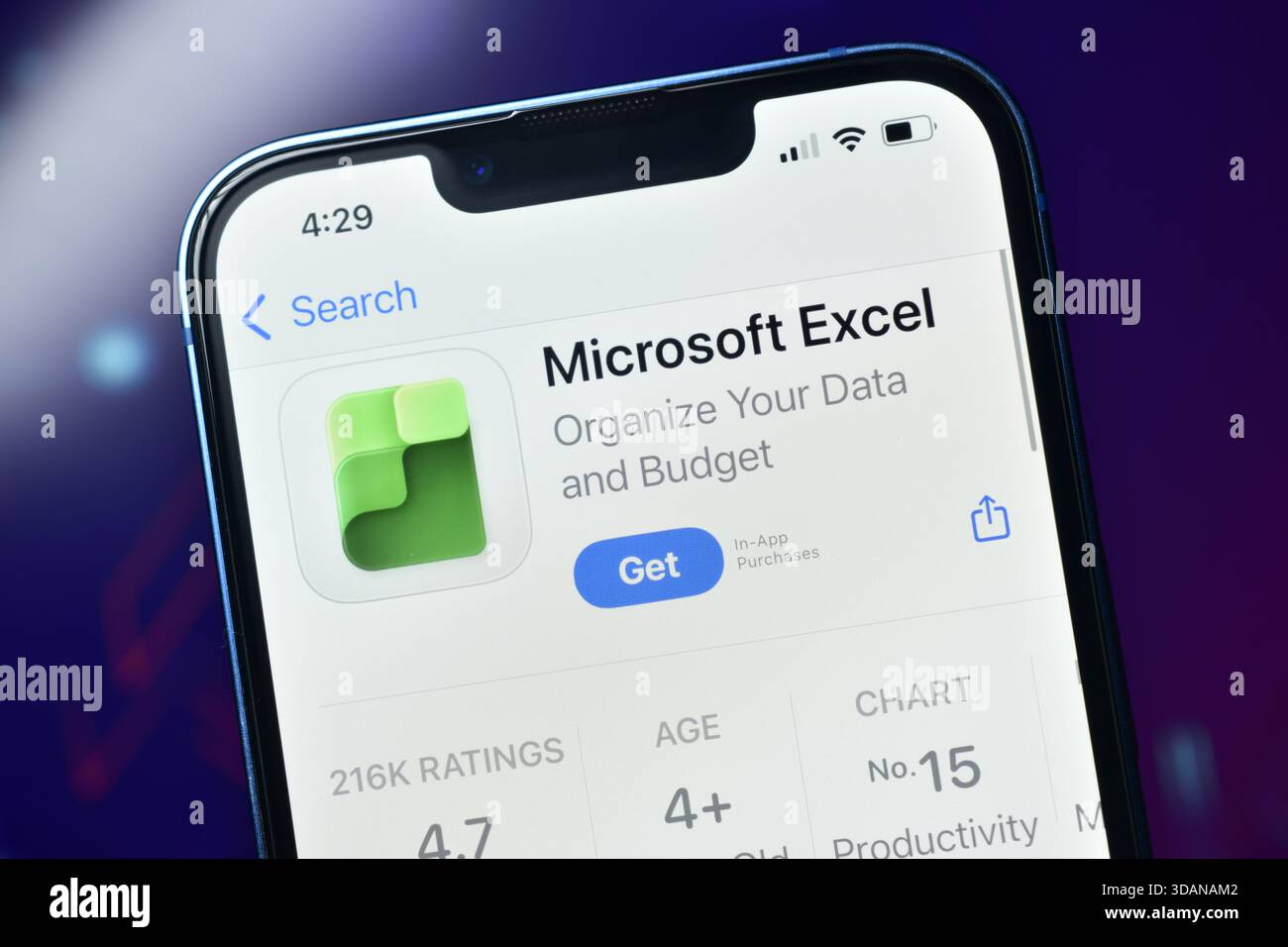 Ios Excel Design Microsoft excel is a spreadsheet hi-res stock photography and images ...