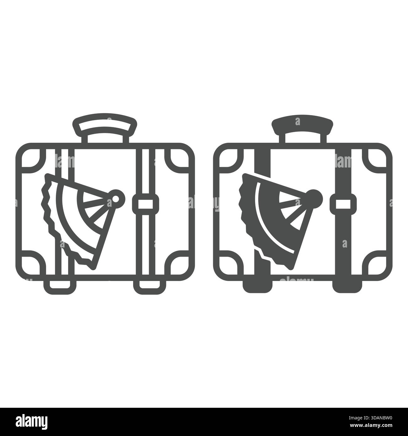 Black woman packing suitcase Stock Vector Images - Alamy