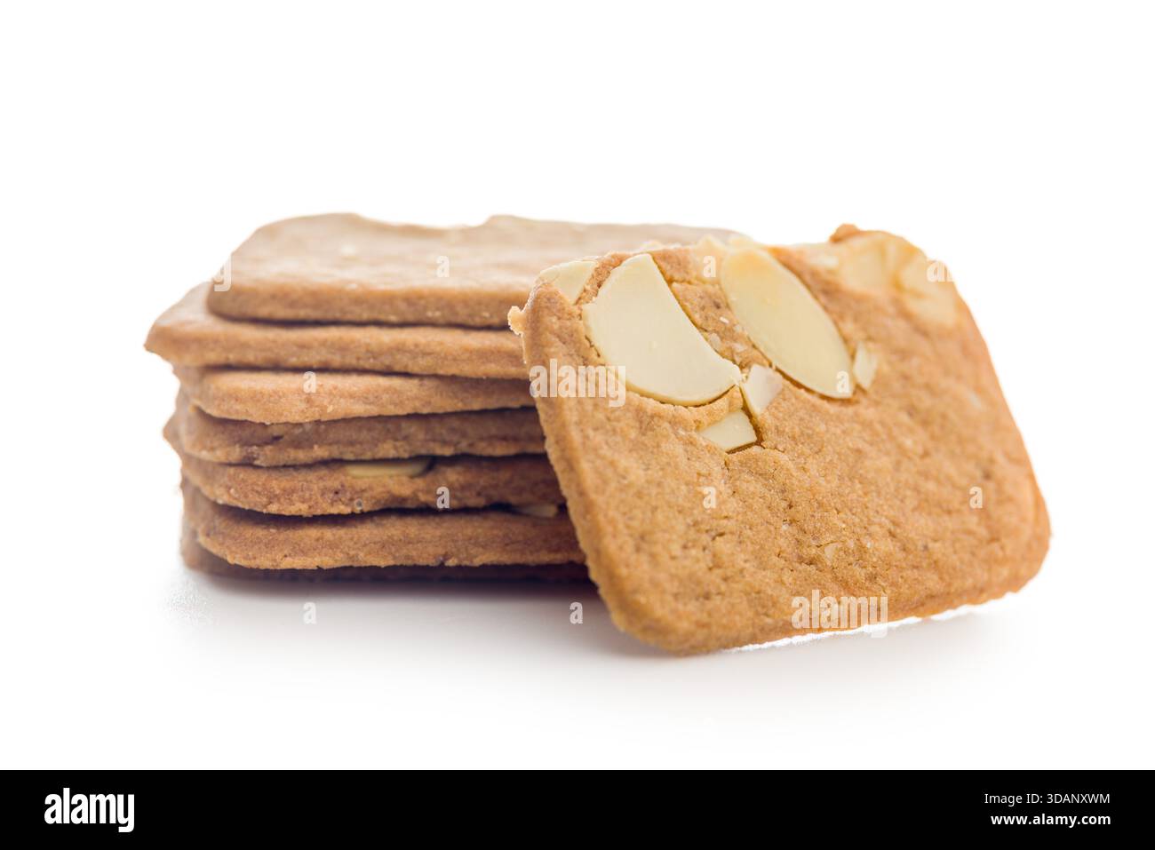 Sweet gingerbread cookies isolated on a white background. Stock Photo
