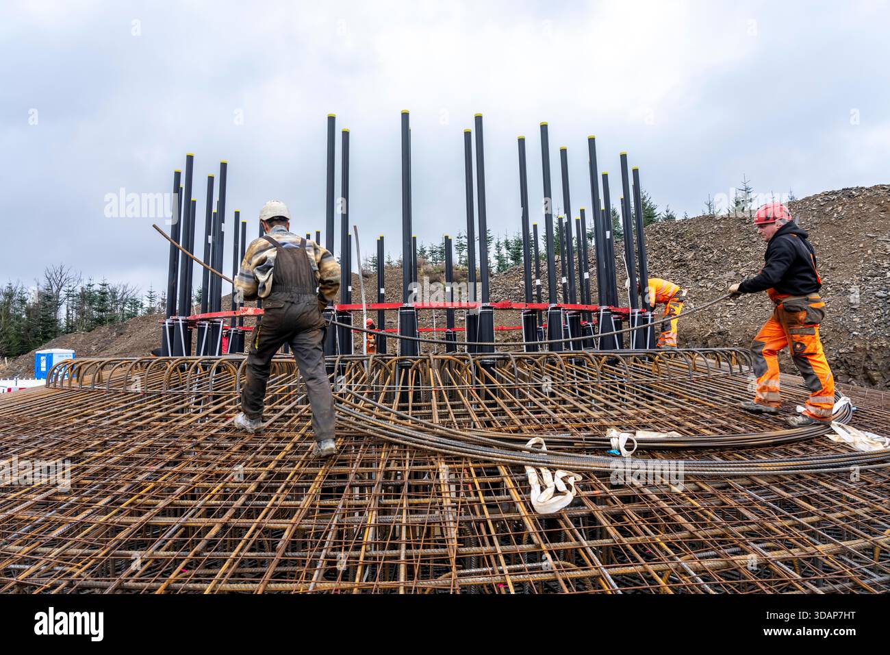 Installation of reinforcing steel for the reinforced concrete ...