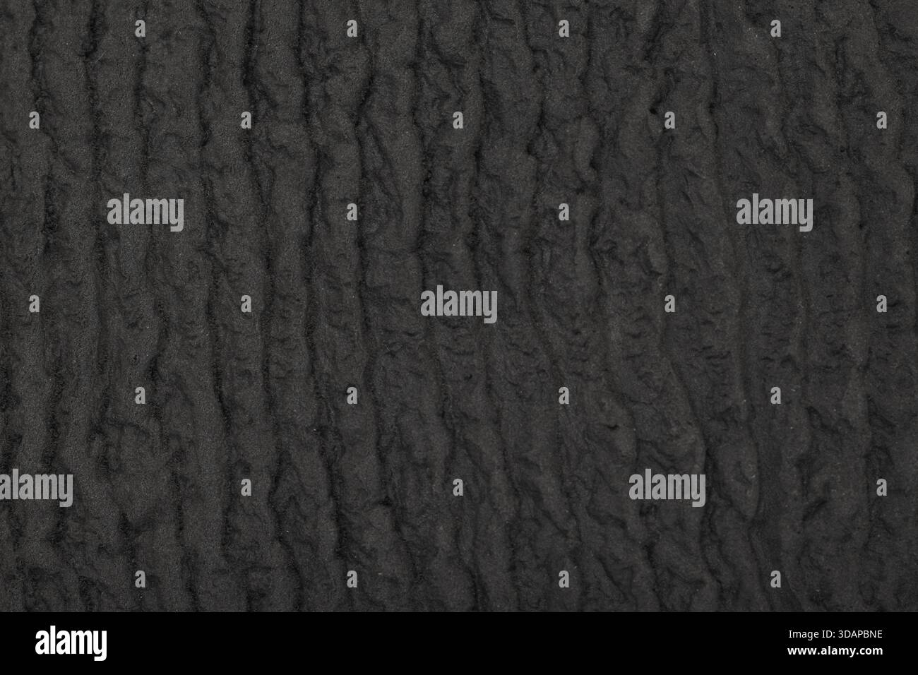 Black Wavy Ribbed Texture Material Background Surface Stock Photo