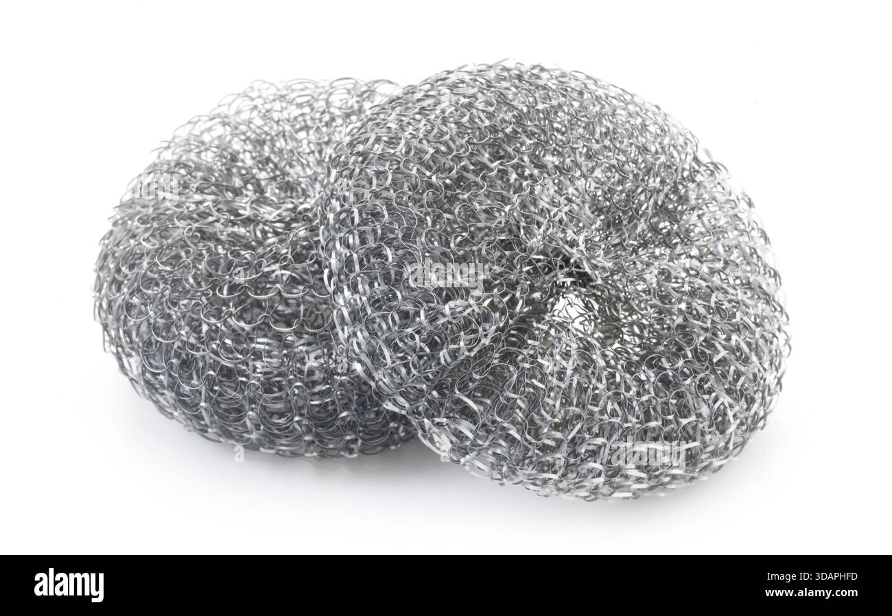 Scouring Pads Isolated On White Stock Photo