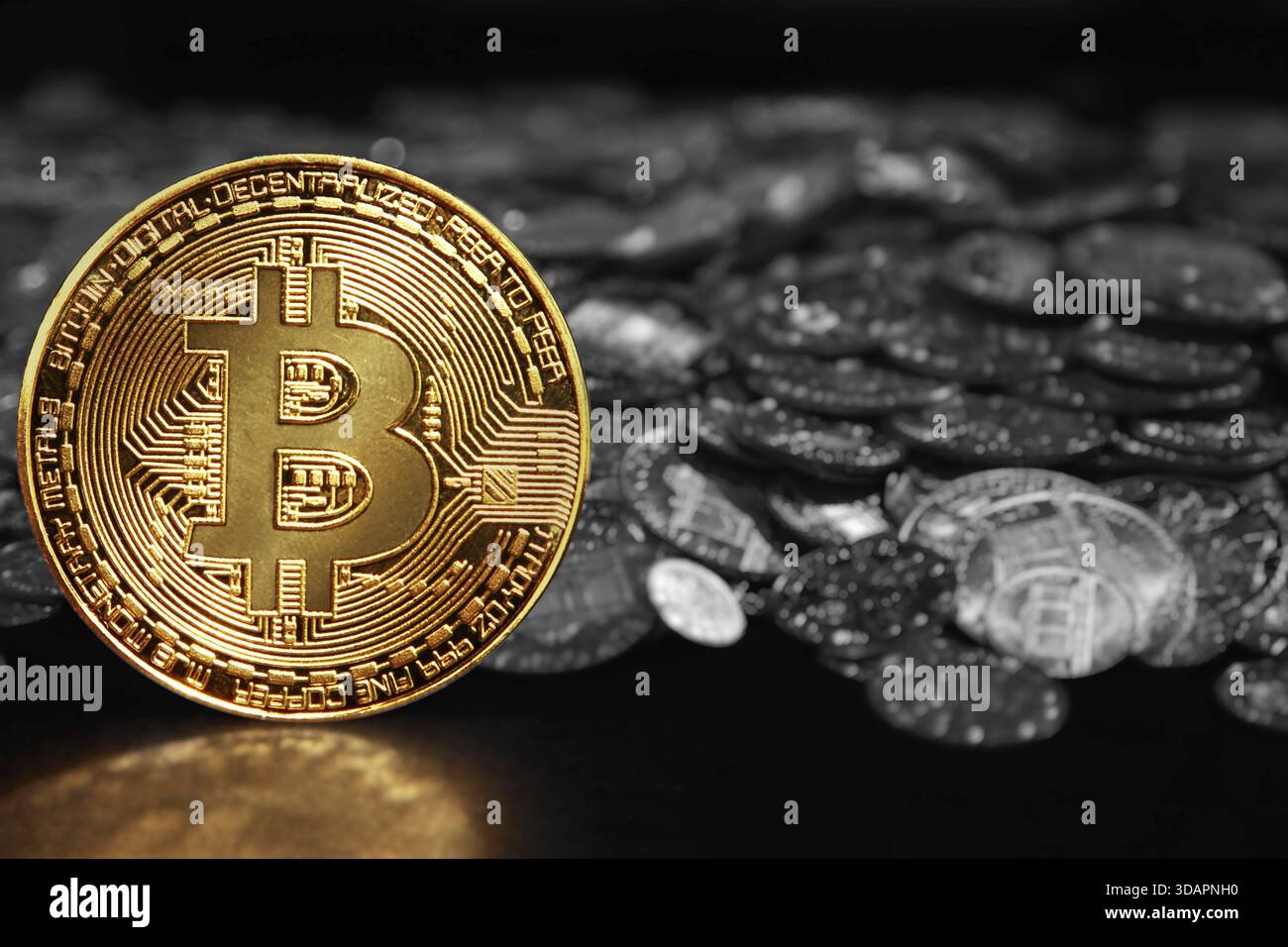 Cryptocurrency concept. Trends in bitcoin exchange rates. Rise and fall of  bitcoin Stock Photo - Alamy
