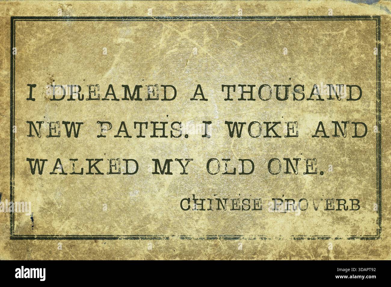 Chinese proverb hi-res stock photography and images - Alamy