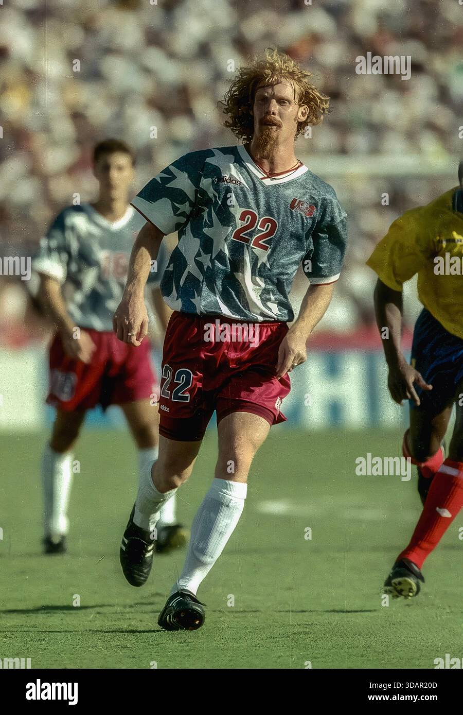 1994 FIFA World Cup: USA Alexi Lalas (22) during a World Cup game