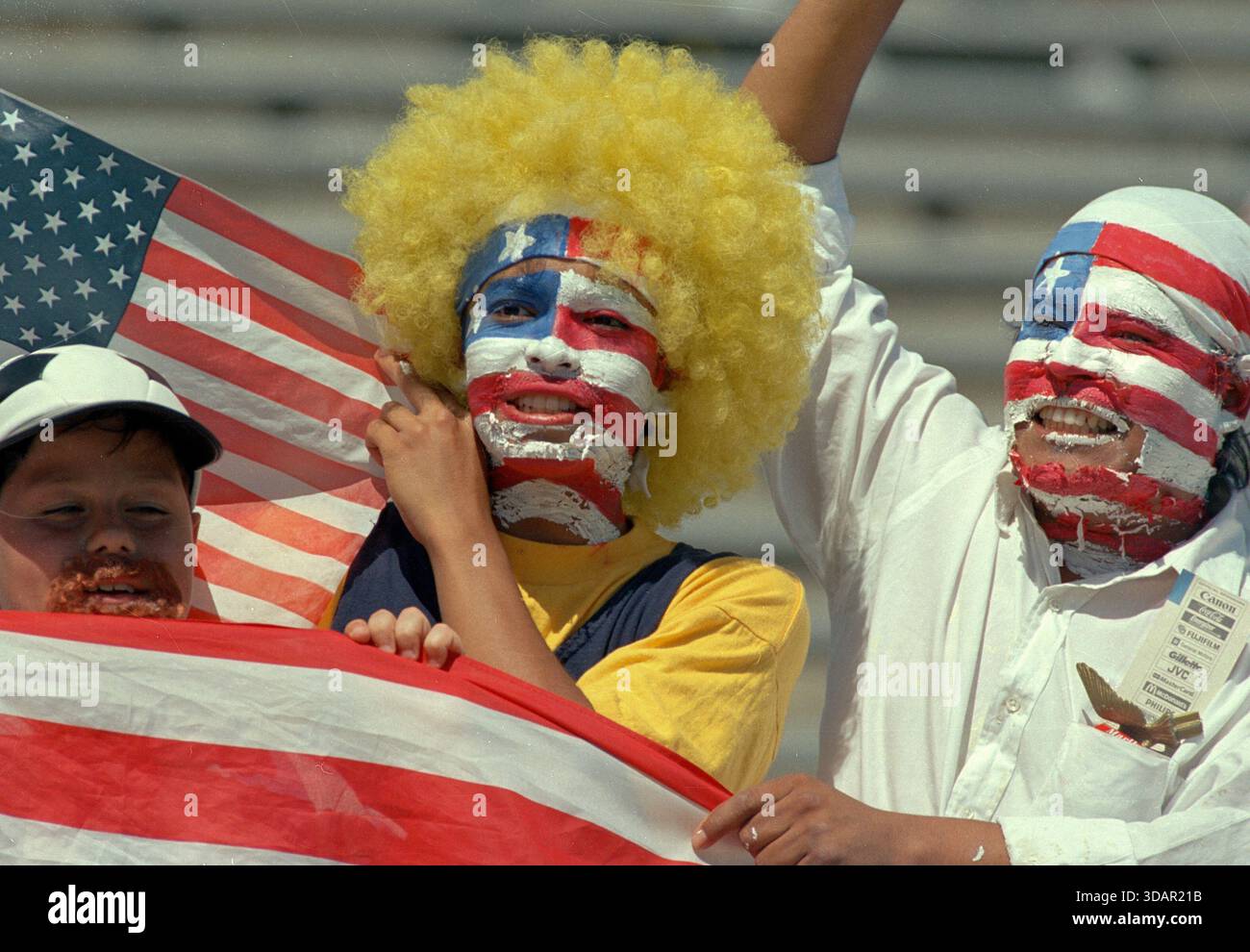 1994 FIFA World Cup: USA fans during a World Cup game between the