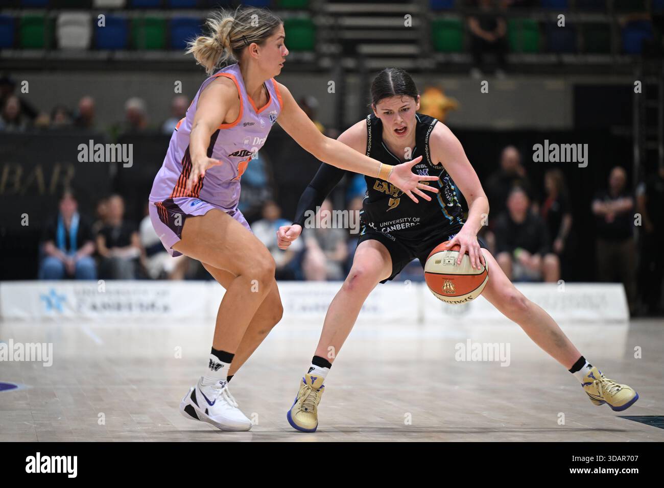 Jade Melbourne of the Capitals in action during the WNBL Round 8 match ...